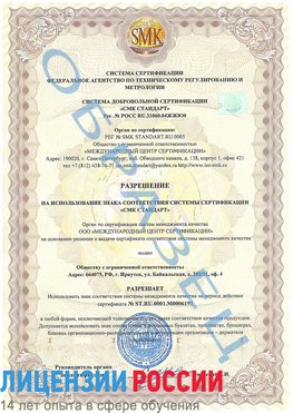 Образец разрешение Домодедово Сертификат ISO 50001